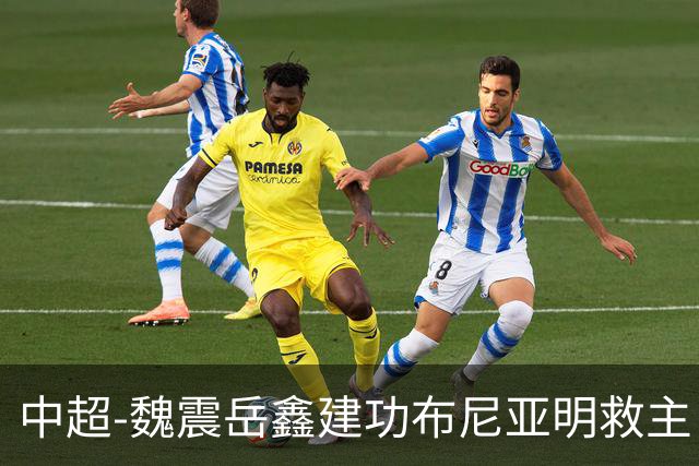 中超-魏震岳鑫建功布尼亚明救主 玉昆4分钟连扳两球2-2海港